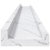 vidaXL Prateleira de Parede 2 pcs M&aacute;rmore Branco 100 x 9 x 3 cm