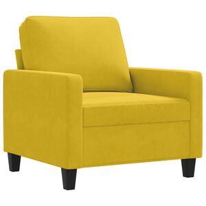 vidaXL Poltrona 60 cm veludo amarelo