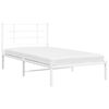 vidaXL Estrutura de cama com cabeceira 100x190 cm metal branco