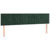 vidaXL Cama box spring c/ colch&atilde;o/LED 180x200 cm veludo verde-escuro