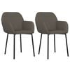 vidaXL Cadeiras de jantar 2 pcs veludo cinzento-escuro