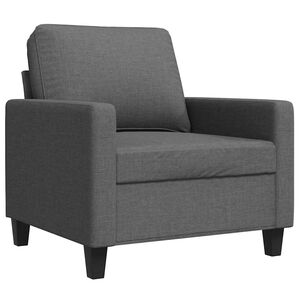 vidaXL Poltrona 60 cm tecido cinzento-escuro