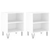 vidaXL Mesas de cabeceira 2pcs 40x30x50 cm derivados de madeira branco