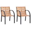 vidaXL Cadeiras de jardim 2 pcs madeira de abeto maci&ccedil;a