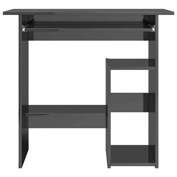 vidaXL Secret&aacute;ria 80x45x74 cm contraplacado cinzento brilhante