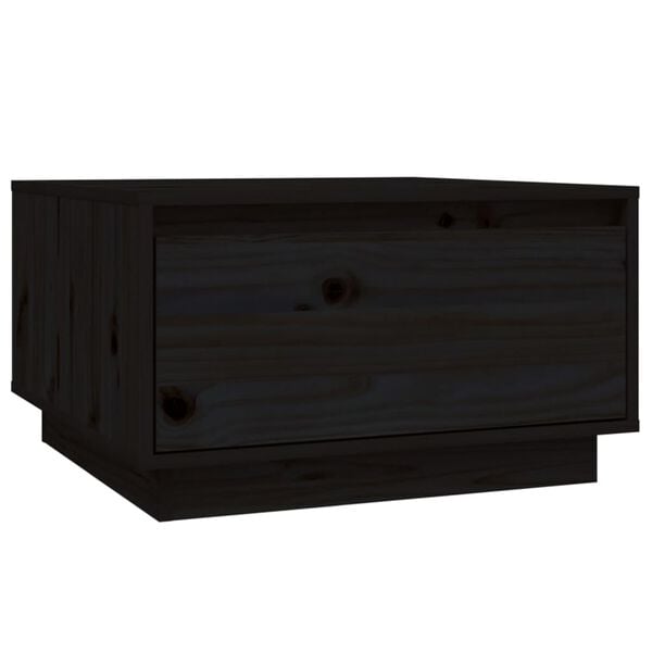vidaXL Mesa de centro 55x56x32 cm pinho maci&ccedil;o preto