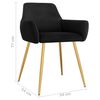 vidaXL Cadeiras de jantar 4 pcs veludo preto