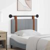 vidaXL Cabeceira Suspensa Liso Cinzento-claro 90 x 55 x 5 cm PU Antigo