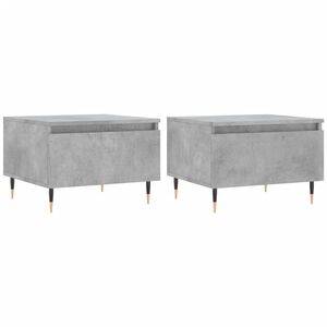 vidaXL Mesas de centro 2 pcs 50x46x35 cm deriv. madeira cinza-cimento