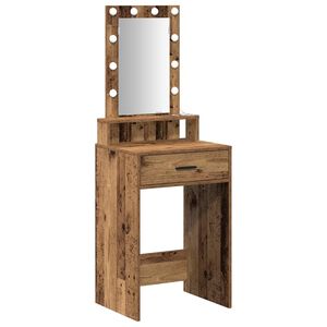 vidaXL Mesa de vestir Castanho 50 x 41 x 140 cm Derivados de Madeira