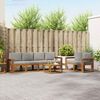 vidaXL Conjunto de Sof&aacute;s para Exterior 7 pcs Cinza Natural e Claro