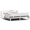 vidaXL Estrutura de cama c/ cabeceira sem colch&atilde;o 180x200 cm branco