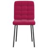 vidaXL Cadeiras de jantar 2 pcs veludo vermelho tinto