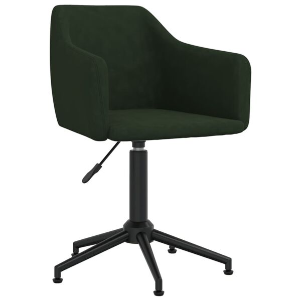 vidaXL Cadeiras de jantar giratorias 2 pcs veludo verde-escuro