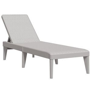 vidaXL Espregui&ccedil;adeira 186x60x29 cm PP cinzento