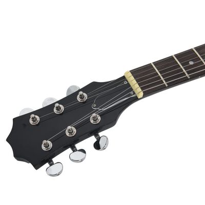 vidaXL Guitarra elétrica p/ iniciantes com saco 4/4 39" castanho/preto