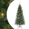 vidaXL &Aacute;rvore de Natal Artificial com 300 LEDs Verde 180 cm PE e PVC