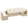 vidaXL 6 pcs conjunto de sof&aacute;s p/ jardim com almofad&otilde;es vime PE bege
