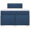 vidaXL Cama boxspring com colch&atilde;o 120x190 cm tecido azul