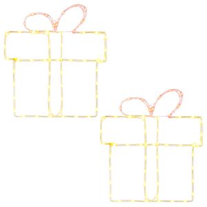 vidaXL Silhuetas luminosas de Natal para janela LOVIISA 2 unid.