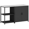 vidaXL Conjunto de Armazenamento de Cozinha HATTEM 2 unid. Preto