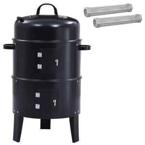 vidaXL Churrasqueira ao ar livre &Oslash; 40 x 80 cm A&ccedil;o Preto