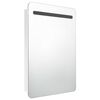 vidaXL Armário espelhado casa de banho LED 60x11x80cm branco brilhante