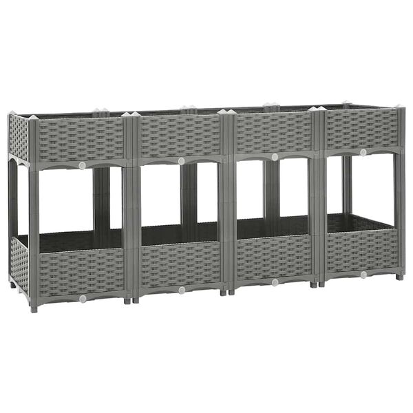 vidaXL Canteiro elevado 160x40x71 cm polipropileno