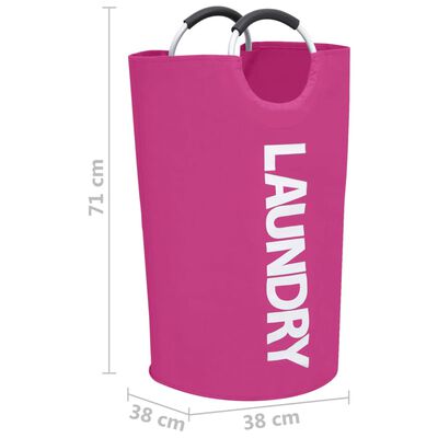 vidaXL Separador de roupa suja rosa