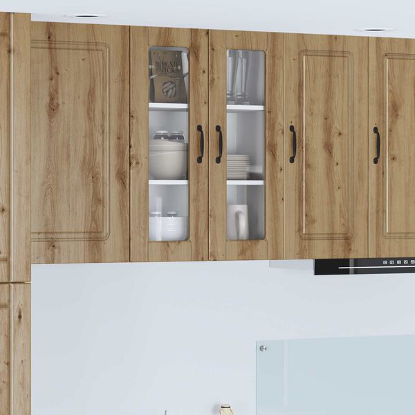 vidaXL Arm&aacute;rio de Cozinha com porta Carvalho Artesanal 60 x 31 x 80 cm