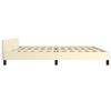 vidaXL Estrutura de cama c/ cabeceira couro artificial 200x200cm creme