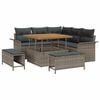 vidaXL Conjunto de Sof&aacute; de Jardim 8 unid. 7-N&uacute;mero de lugares Cinzeto
