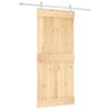 vidaXL Porta Deslizante Natural e Branco 90 x 210 cm