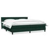 vidaXL Cama com molas colch&atilde;o 200x210 cm veludo verde-escuro