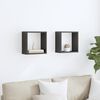 vidaXL Prateleiras parede forma de cubo 2 pcs 30x15x30 cm cinza brilh.