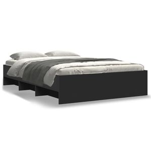 vidaXL Estrutura de cama 120x200 cm derivados de madeira preto