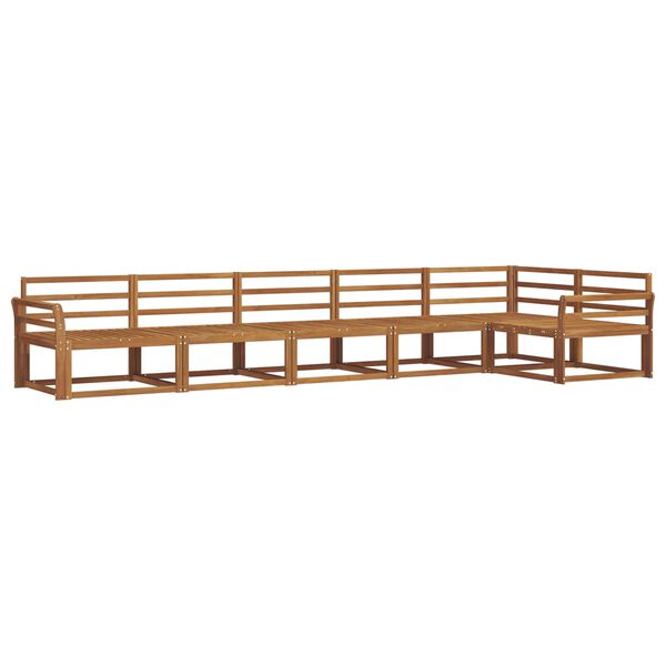 vidaXL Conjunto de Sof&aacute;s para Exterior 6 pcs Natural