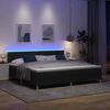 vidaXL Cama Box Spring LED com colch&atilde;o Preto 200 x 200 cm tecido