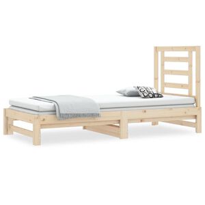 vidaXL Sof&aacute;-cama de puxar 2x(90x200) cm madeira de pinho maci&ccedil;a