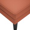 vidaXL Chaise lounge com almofada tecido corduroy laranja