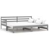 vidaXL Estrutura sof&aacute;-cama de puxar 2x(90x200)cm pinho maci&ccedil;o cinzento
