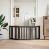 vidaXL Portão para cães dobrável 3 painéis 150 cm álamo preto