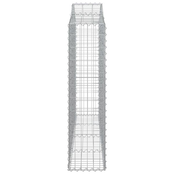 vidaXL Cesto gabi&atilde;o arqueado 200x30x120/140 cm ferro galvanizado