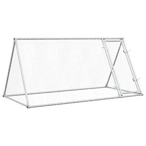 vidaXL Galinheiro 200x105x91 cm a&ccedil;o galvanizado prateado