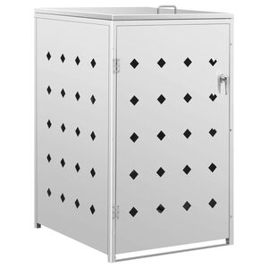 vidaXL Abrigo para caixote do lixo 240 L a&ccedil;o inoxid&aacute;vel