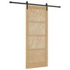 vidaXL Porta Deslizante Natural e Preto 86 x 211 cm