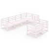vidaXL 7 pcs conjunto lounge de jardim pinho maci&ccedil;o branco