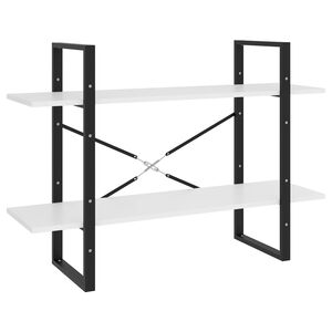 vidaXL Estante com 2 prateleiras 100x30x70 cm derivados madeira branco