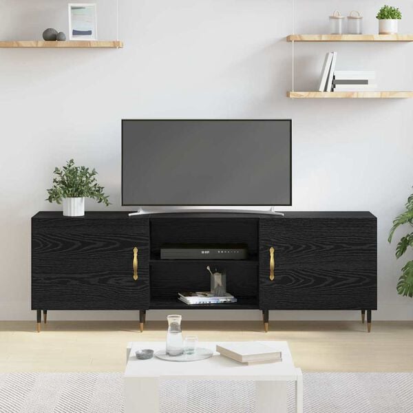 vidaXL Gabinete para TV Carvalho preto 150 x 30 x 50 cm