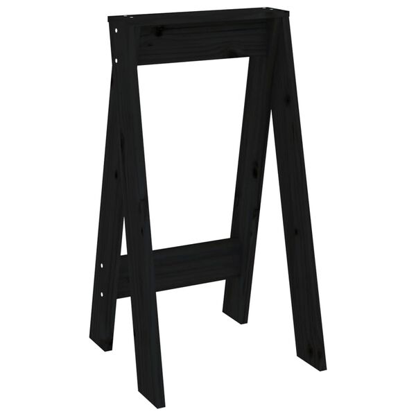 vidaXL Bancos 2 pcs 40x40x75 cm pinho maciço preto